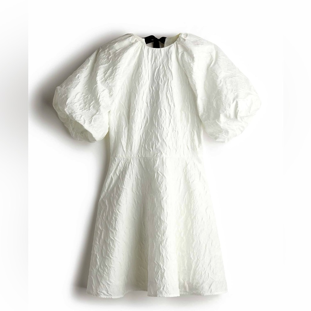 ISO - H&M White Jacquard Dress